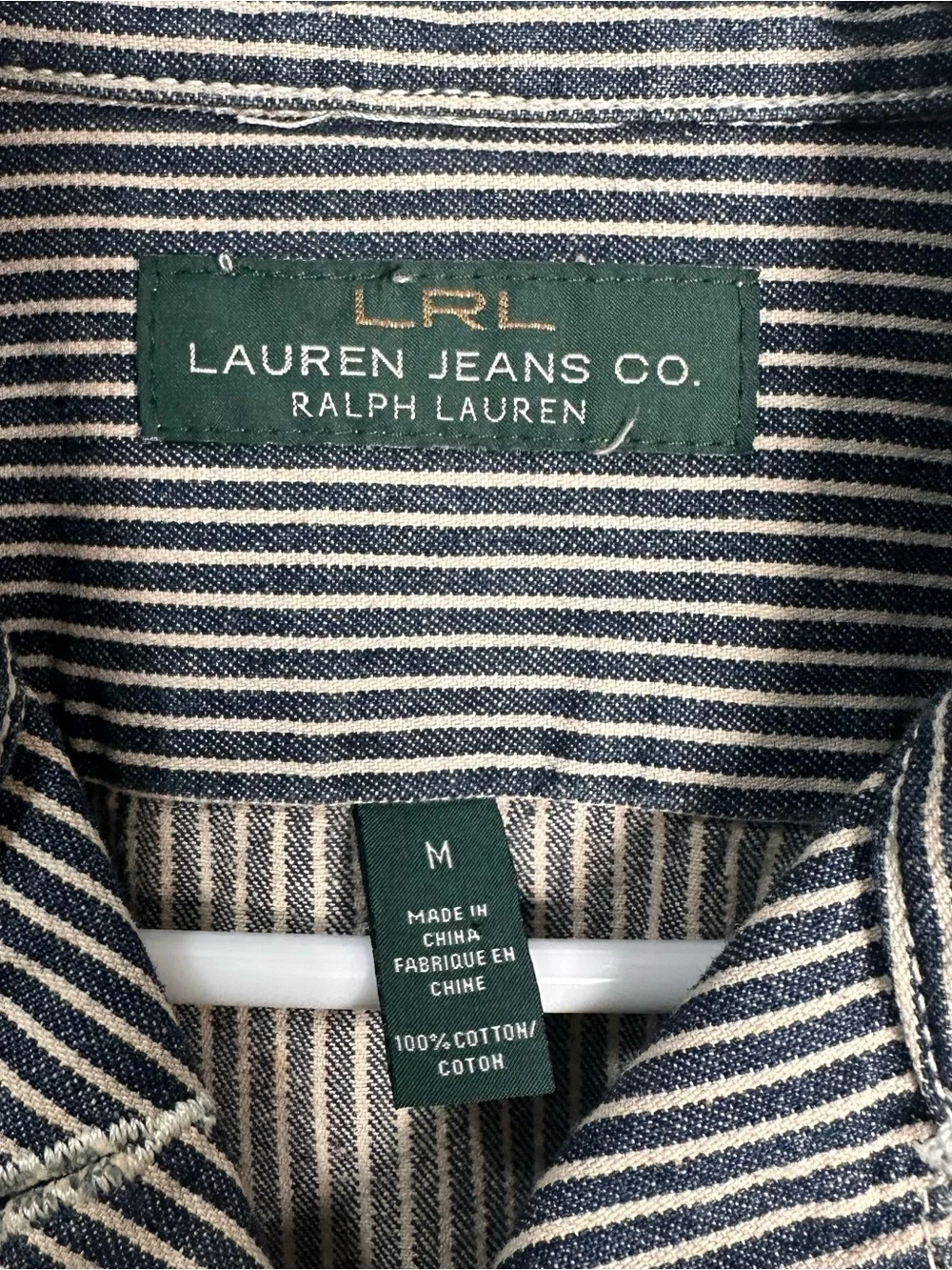 Ralph Lauren Striped women’s Denim-Style Jacket - Navy & White - Picture 3 of 6
